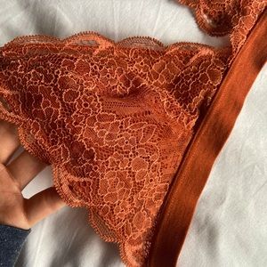 Madewell Burnt Orange Lace Bralette